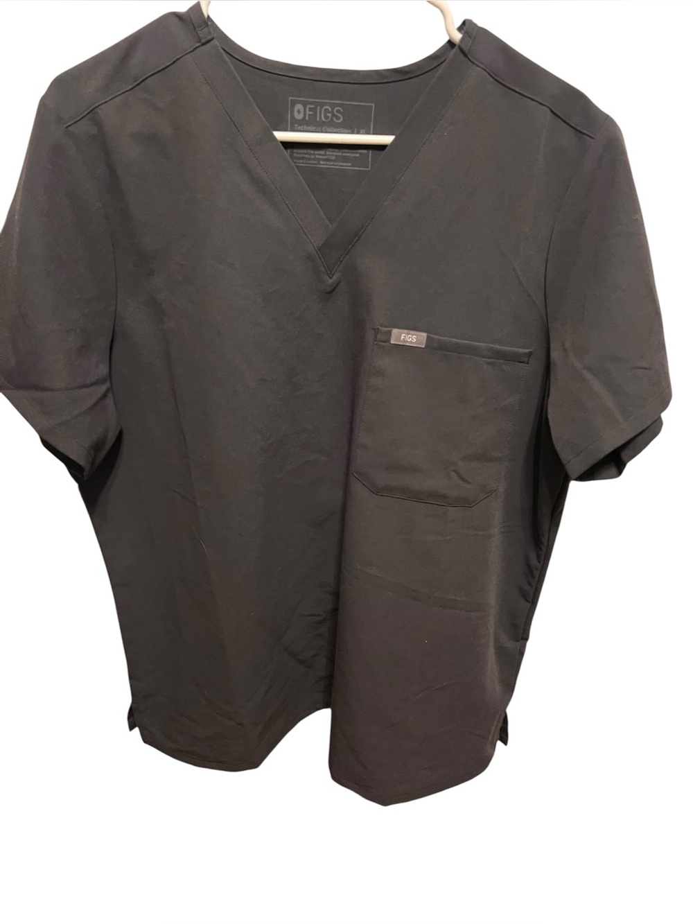 FIGS Charcoal V-Neck Scrub Top